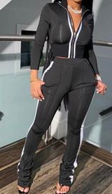 2pc Active Wear Set Black Size XL Photo 0
