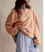 Free People Oversized Sweater Crewneck, SMALL $98 retail Photo 0