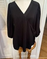 Isabel Maternity  Black Nursing Friendly Top Size Medium NWT Photo 0