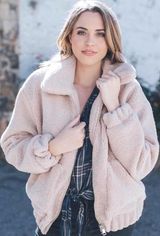 PaperMoon Sherpa Teddy Jacket, Cream Photo 0