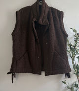 Brown Sherpa Vest Size L Photo 0