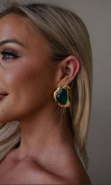 Green/gold earrings  Photo 0