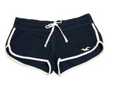 Hollister Navy Blue and White Dolphin Style Shorts Size M Photo 0