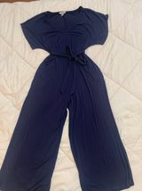 Speechless Navy Jumpsuit Photo 0