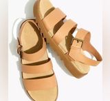 Madewell Addie Sandal Desert Camel Tan size 8 1/2 leather sandals Photo 0