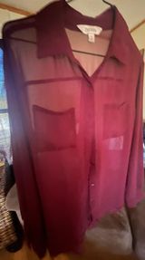 Decree Sheer Button Up Top Photo 0