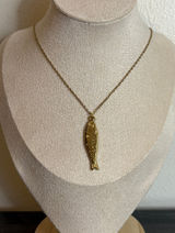 Handmade Gold Sardine Necklace | Waterproof & Tarnish Resistant Photo 0