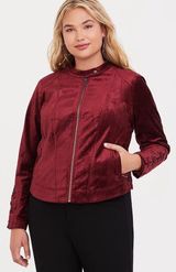 Torrid Lattice Velvet Motto Jacket Photo 0