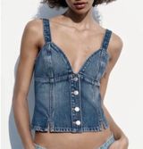 ZARA Denim Tank Top Photo 0