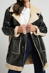 Ezra JACKET - SHEARLING AVIATOR JACKET IN BLACK Photo 0