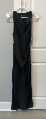 Zara black satin maxi dress  Photo 0