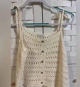 American Eagle Knitted Crochet Crop Top Photo 0