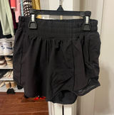 Lululemon Black  Hotty Hot Shorts 4" Photo 0