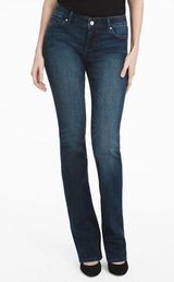 White House Black Market The Slim Bootcut Jeans Med Dark Wash Women’s Size 2 Photo 0