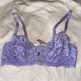 36C Purple Floral Lace Unlined Underwire Savage X Fenty Bra Photo 0