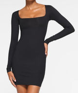 SKIMS Dress Long Sleeve Black Photo 0