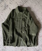 Frayed Green Corduroy Jacket Photo 0