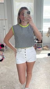 ZARA Checkered Top Photo 0
