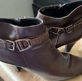 Ankle booties Sophisticated Brown Leather Ankle Booties with Buckle 9 1/2 Photo 0