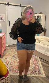 Jealous Tomato Boutique Stretch Polka Dot Top Photo 0