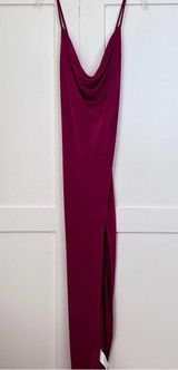 NWT She Is Us Slinky Slip Dress In Magenta Large Photo 0