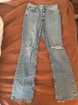 ZARA Bootcut Ripped Jeans Photo 0
