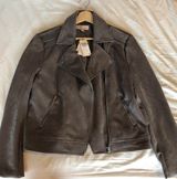 Philosophy Grey Faux Suede Jacket Photo 0