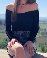 Garage Black Off The Shoulder Top Photo 0