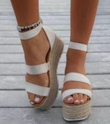 Natural Espadrille Wedge Sandal  Photo 0