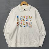 RARE  Embroidered Collared Sweatshirt Medium Photo 0