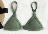 Ribbed Bikini Top Green Photo 0