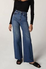 Unpublished Anthropologie  Noemi Long High-Rise Wide Leg Raw Hem size 24 Photo 0