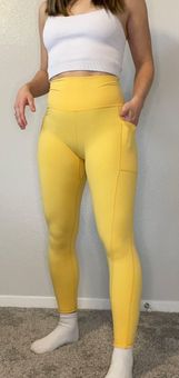 Colorfulkoala Yellow High Waisted Leggings Size XS - $18 - From Vintage