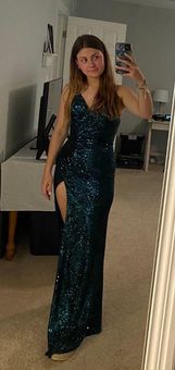 lady black tie Eclipse Gown Emerald Green - $65 - From Lucy