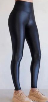 Carbon 38 Black Takara Shine High Rise Liquid Shine Leggings