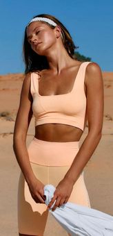 NEW Free People Movement Square Neck Good Karma Bra in Morning Sun/Orange ,  M/L