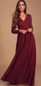 My beloved burgundy shop lace maxi dress