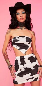 Dollskill cow clearance print skirt