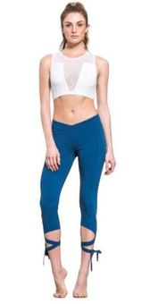 Free People Movement Turnout Leggings Sapphire Blue Ballet Wrap Style  Cropped S - $38 - From Tallulahs