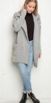 Brandy Melville Kennedy Grey Wool Oversized Open Long Coat One Size Size  undefined - $60 - From Rory