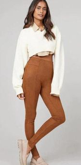 Spanx - Faux Suede Leggings - Rich Caramel