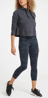 Spanx Look at Me Now Seamless Cropped Leggings black camo size large  LEGGINGS​ - $57 - From Paydin