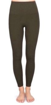 Spanx Seamless Side Zip Leggings Women's Size XL Deep Olive Green