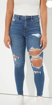 AE Dream Ripped Curvy High-Waisted Jegging Crop