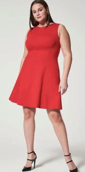Spanx The Perfect Fit & Flare Dress True Red NWT Size Medium