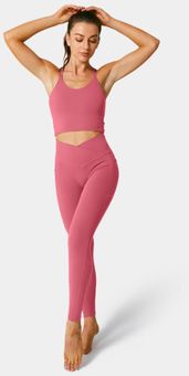 Halara Cloudful® Crossover Pocket Plain 7/8 Leggings in SUN KISSED