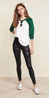 Spanx Faux Leather Camo Leggings in Matte Black Camo Size XS - $36 (63% Off  Retail) - From Abby