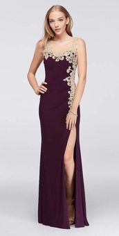 David's bridal store purple prom dress