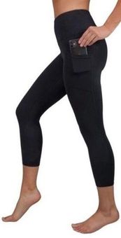 Yogalicious Black Cropped Leggings XS Mid Rise Yoga Athleisure Activewear -  $14 - From Audrey