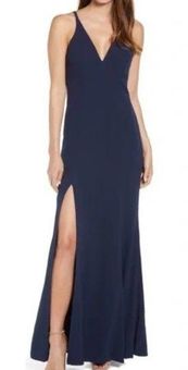 Dress the population cheap iris crepe gown white